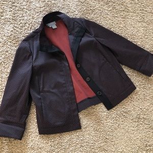 Eccoci black with red dots blazer, size 4